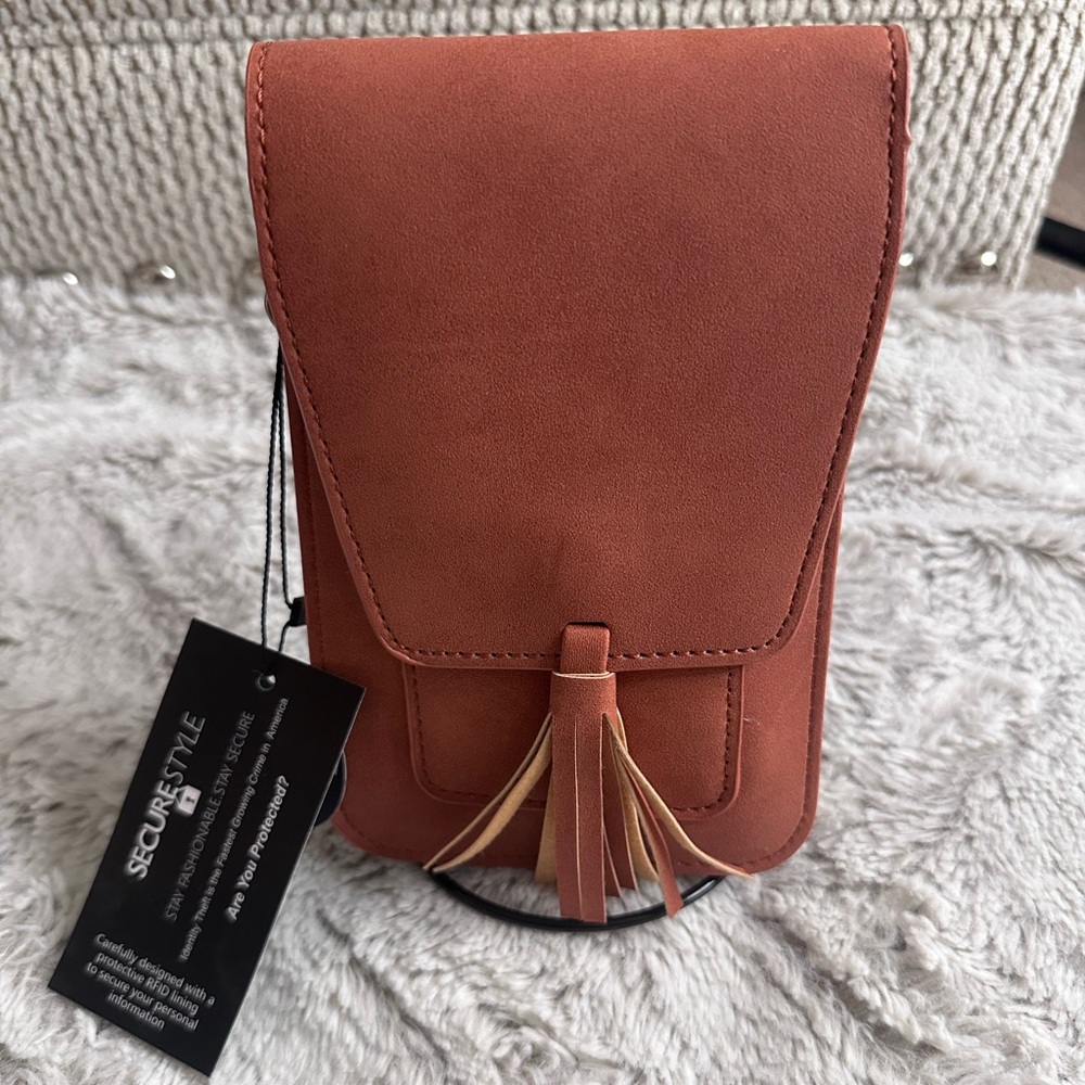 K. Carroll Orange Crossbody with RFID Protection